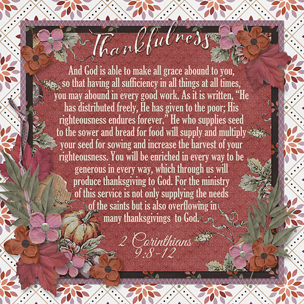 Overflowing in Many Thanksgivings to God