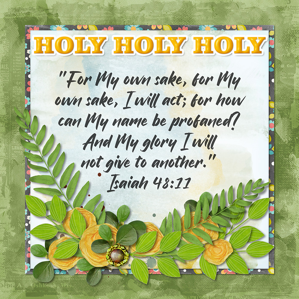 For the Sake of His Name